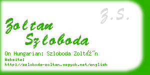 zoltan szloboda business card